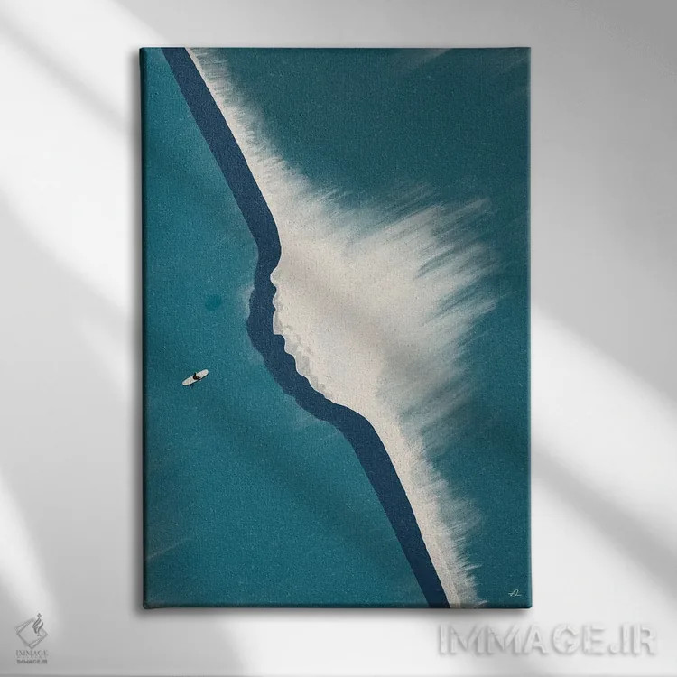 تابلو مینیمال دوشنبه ها اثر فابیان لاواتر - نمای روبهرو روی دیوار