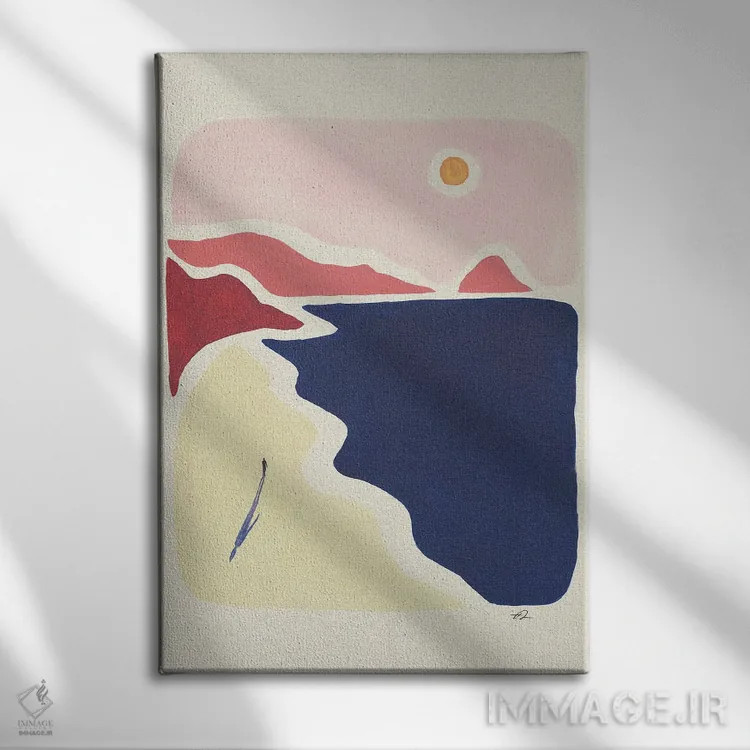 تابلو مینیمال راه برو و نفس بکش اثر فابیان لاواتر - نمای روبهرو روی دیوار