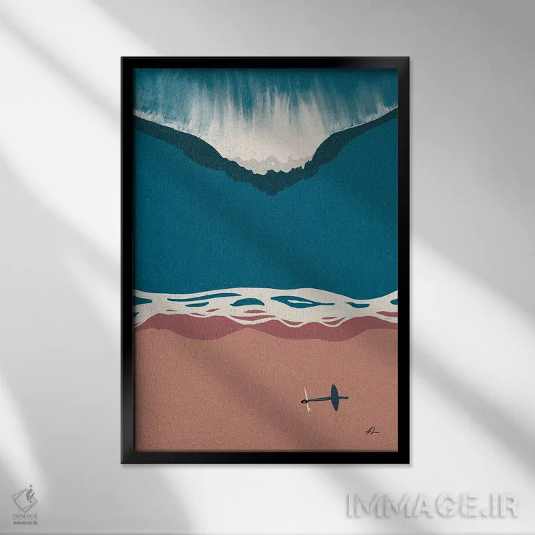 تابلو مینیمال بازی ذهنی اثر فابیان لاواتر - نمای قابدار مشکی