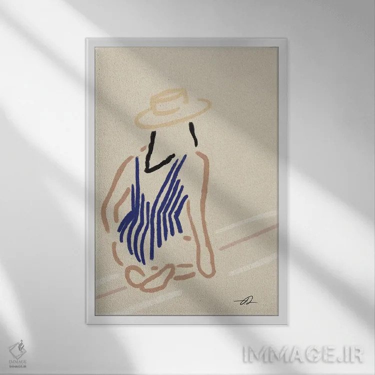 تابلو مینیمال مقصد بعدی کجاست؟ اثر فابیان لاواتر - نمای قابدار سفید