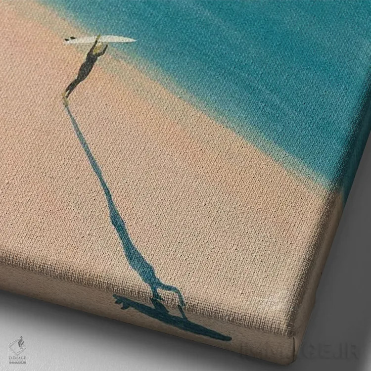 تابلو مینیمال به آن عادت نخواهم کرد اثر فابیان لاواتر - نمای نزدیک بافت بوم