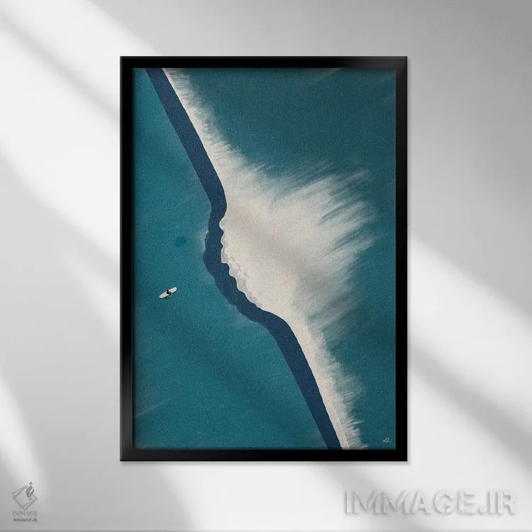 تابلو مینیمال دوشنبه ها اثر فابیان لاواتر - نمای قابدار مشکی