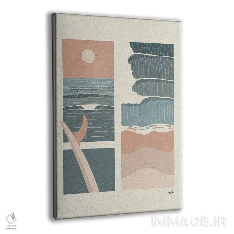 تابلو مینیمال روزهای تابستانی اثر فابیان لاواتر - نمای پرسپکتیو محصول
