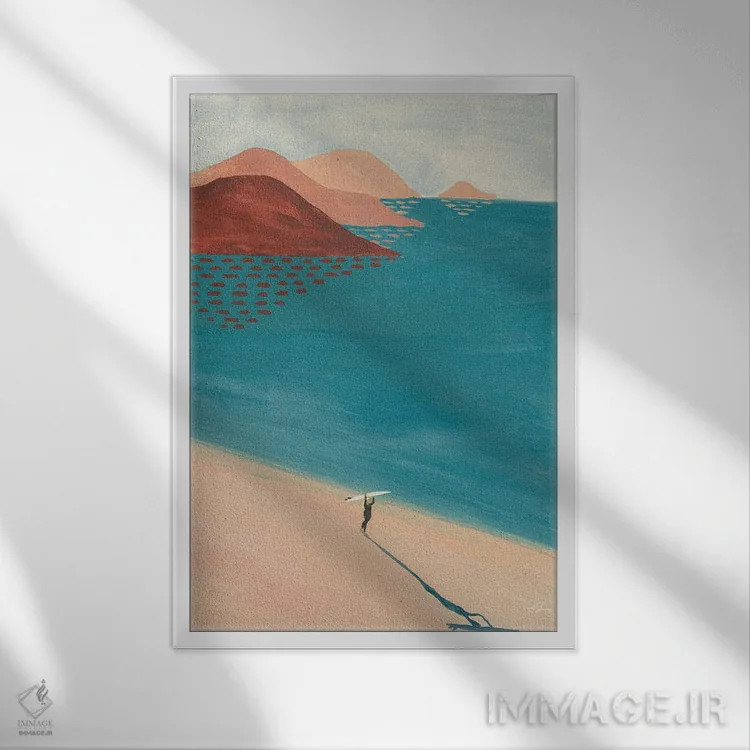 تابلو مینیمال به آن عادت نخواهم کرد اثر فابیان لاواتر - نمای قابدار سفید