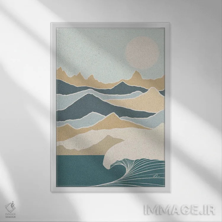 تابلو مینیمال آرام اثر فابیان لاواتر - نمای قابدار سفید