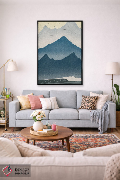 تابلو مینیمال صبح های آبی اثر فابیان لاواتر - D1B