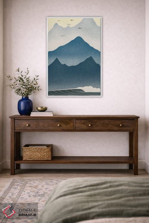 تابلو مینیمال صبح های آبی اثر فابیان لاواتر - D3W