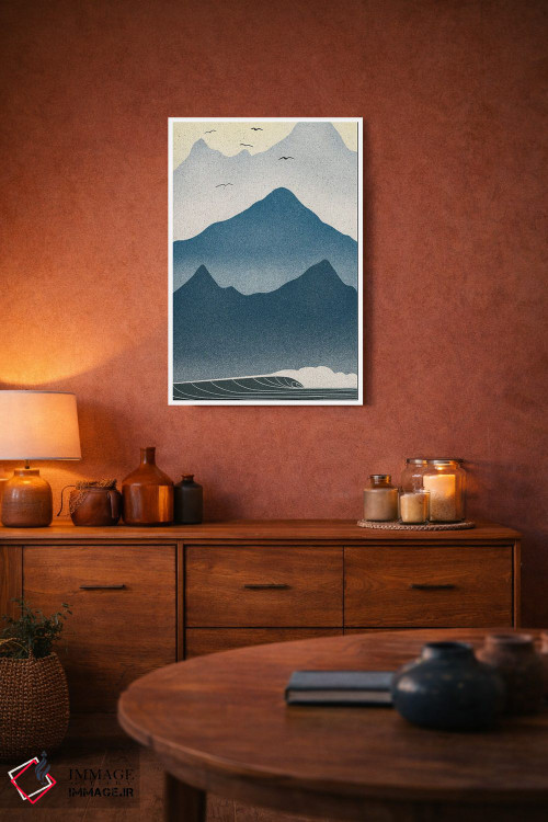 تابلو مینیمال صبح های آبی اثر فابیان لاواتر - D4W