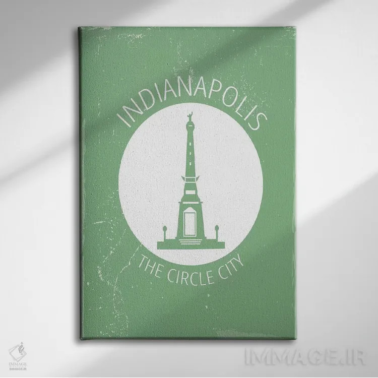 تابلو مینیمال ایندی، دایره اثر فلای گرافیکس - نمای روبهرو روی دیوار