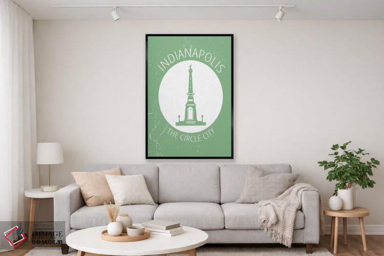 تابلو مینیمال ایندی، دایره اثر فلای گرافیکس - D1B