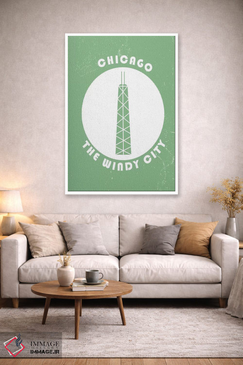 تابلو مینیمال شیکاگو، دایره ای اثر فلای گرافیکس - D1W