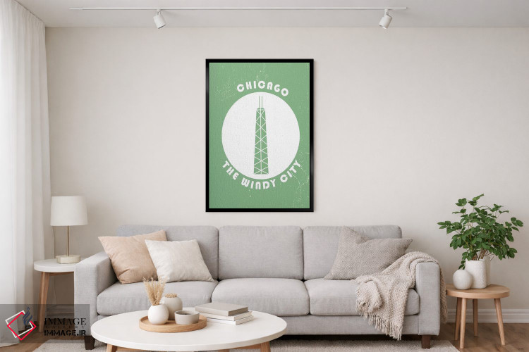 تابلو مینیمال شیکاگو، دایره ای اثر فلای گرافیکس - D2B