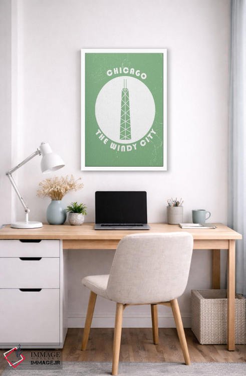 تابلو مینیمال شیکاگو، دایره ای اثر فلای گرافیکس - D3W