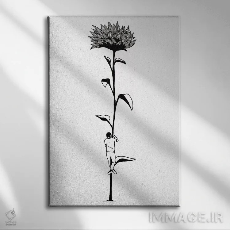 تابلو مینیمال دستاوردها اثر فیلیپو اسپینلی - نمای روبهرو روی دیوار