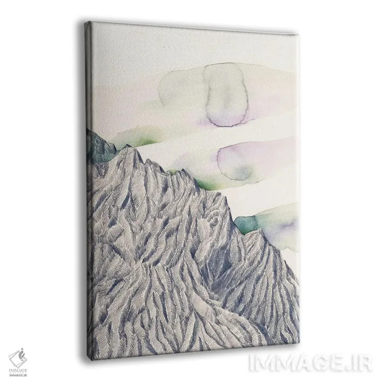 تابلو مینیمال آسمان کوهستانی اثر فلاویا کودمی - نمای پرسپکتیو محصول