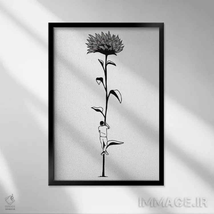 تابلو مینیمال دستاوردها اثر فیلیپو اسپینلی - نمای قابدار مشکی