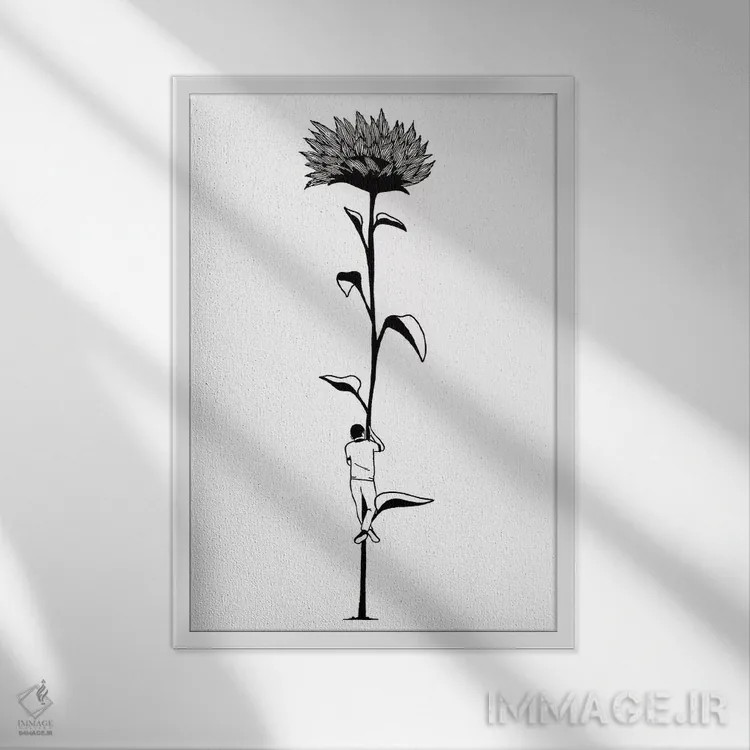 تابلو مینیمال دستاوردها اثر فیلیپو اسپینلی - نمای قابدار سفید