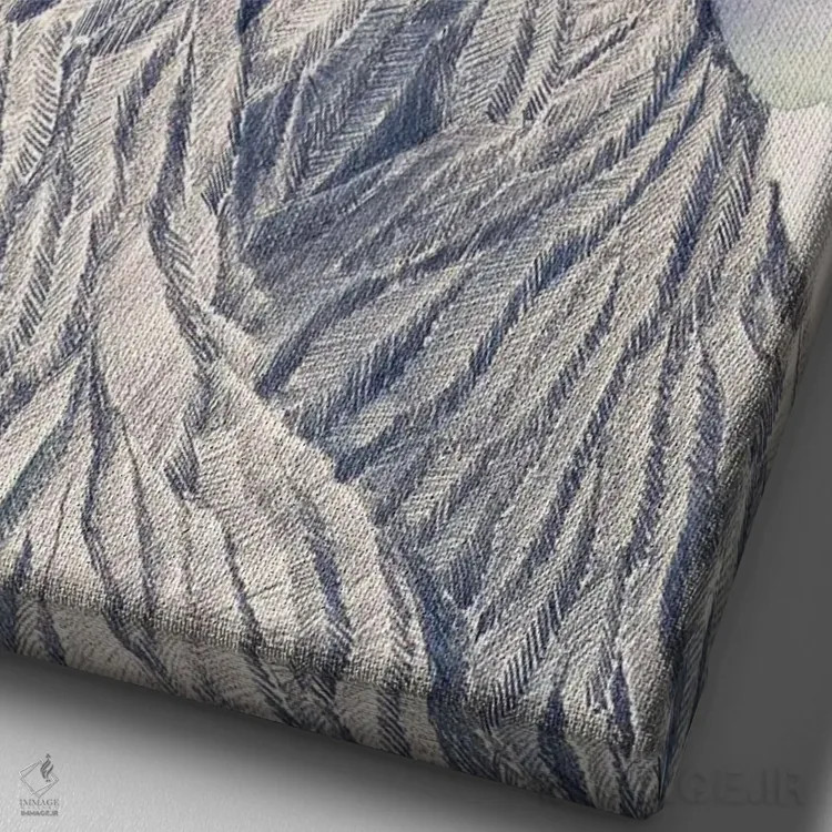 تابلو مینیمال آسمان کوهستانی اثر فلاویا کودمی - نمای نزدیک بافت بوم