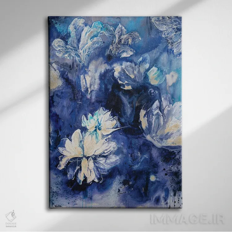 تابلو مینیمال مخمل اثر فرانسواز واتره - نمای روبهرو روی دیوار