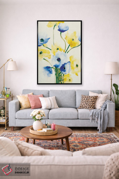 تابلو مینیمال شقایق اثر فلاویا کودمی - D1B