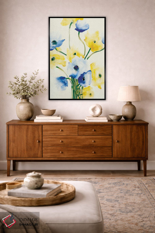 تابلو مینیمال شقایق اثر فلاویا کودمی - D3B