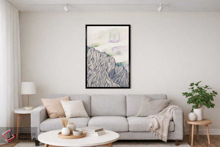 تابلو مینیمال آسمان کوهستانی اثر فلاویا کودمی - D4B