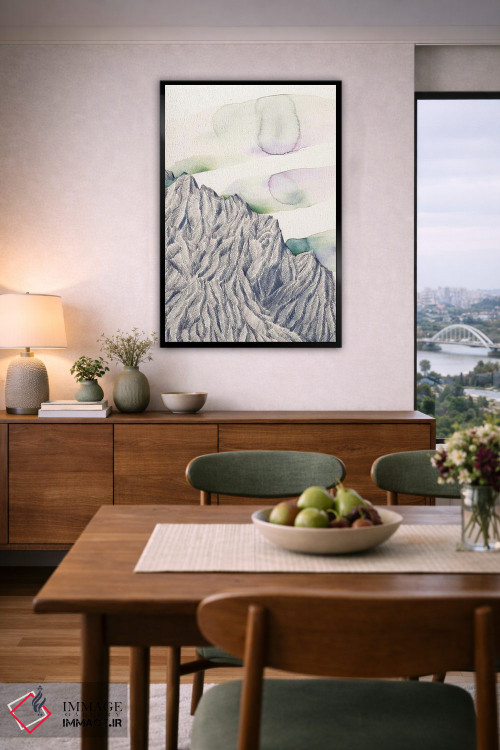 تابلو مینیمال آسمان کوهستانی اثر فلاویا کودمی - D6B