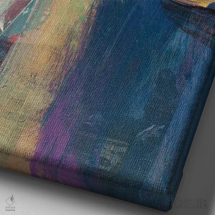 تابلو مینیمال نور هارلکوین اثر گابریلا باکینگهام - نمای نزدیک بافت بوم