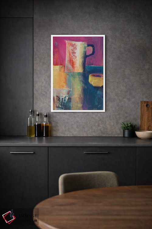 تابلو مینیمال نور هارلکوین اثر گابریلا باکینگهام - D1W