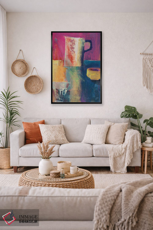 تابلو مینیمال نور هارلکوین اثر گابریلا باکینگهام - D4B