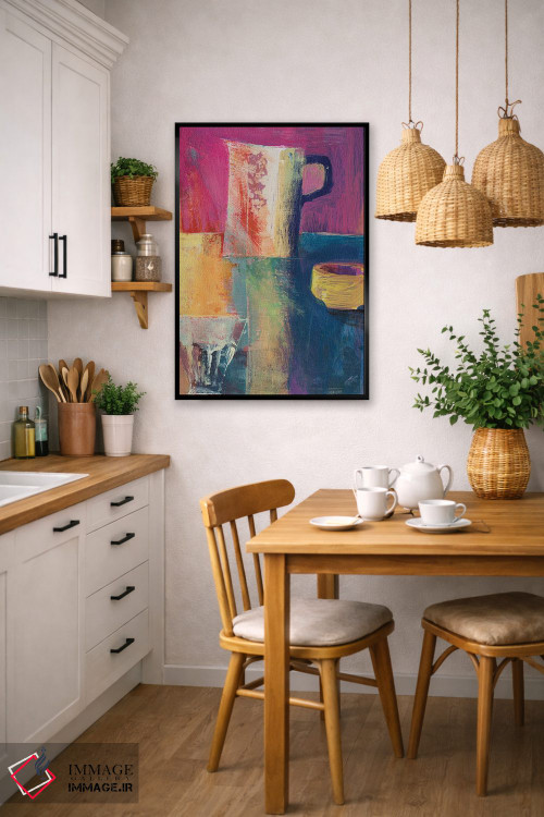 تابلو مینیمال نور هارلکوین اثر گابریلا باکینگهام - D6B