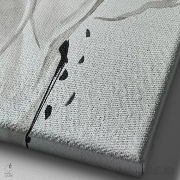 تابلو دکوراتیو کمتر یعنی بیشتر اثر گیل لبلو - نمای نزدیک بافت بوم