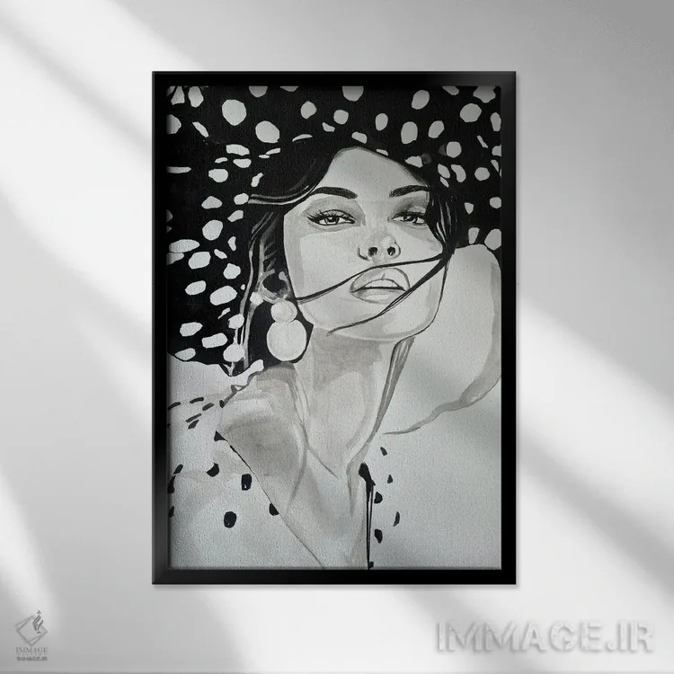 تابلو دکوراتیو کمتر یعنی بیشتر اثر گیل لبلو - نمای قابدار مشکی