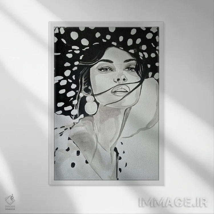 تابلو دکوراتیو کمتر یعنی بیشتر اثر گیل لبلو - نمای قابدار سفید