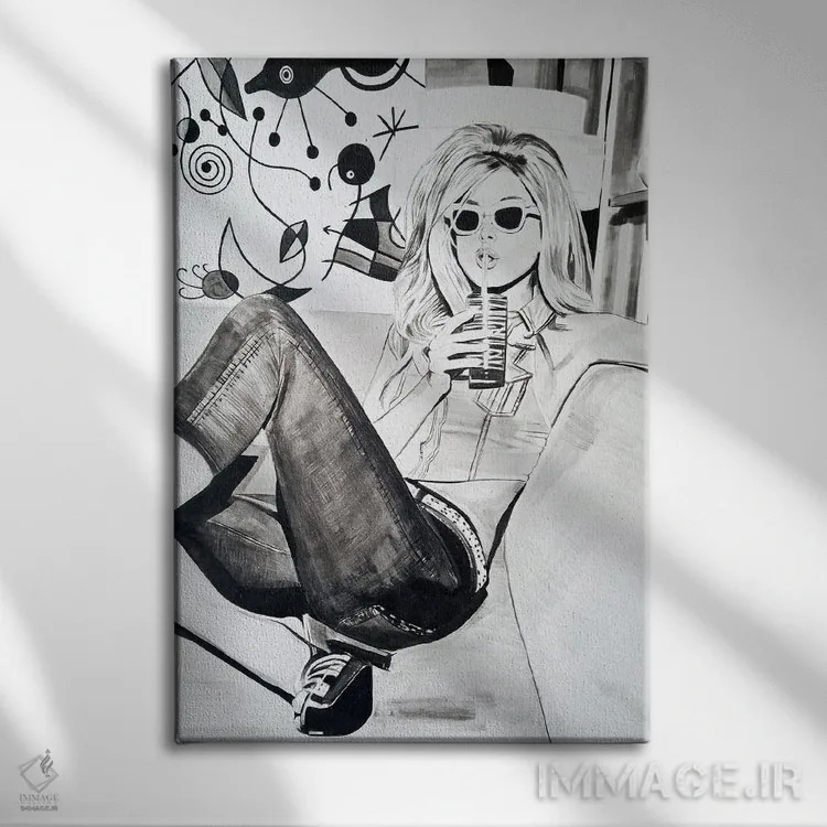 تابلو دکوراتیو الهام بخش میرو اثر گیل لبلو - نمای روبهرو روی دیوار