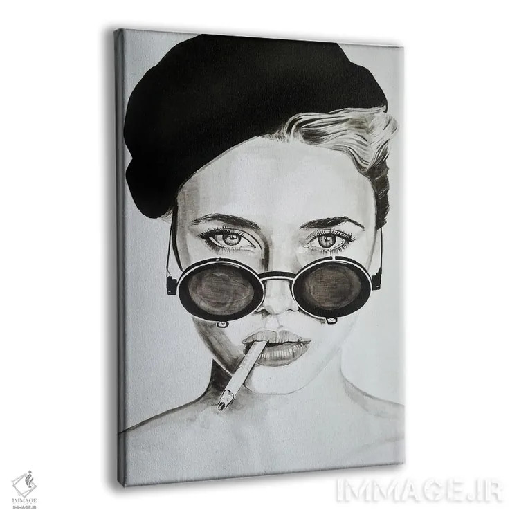 تابلو دکوراتیو عینک آفتابی صورتی من سیاه شد اثر گیل لبلو - نمای پرسپکتیو محصول