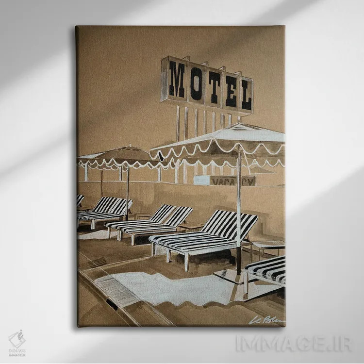 تابلو دکوراتیو متل اثر گیل لبلو - نمای روبهرو روی دیوار