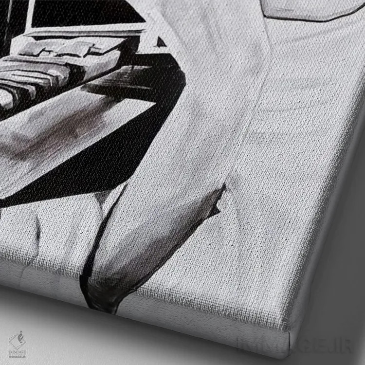 تابلو دکوراتیو هیچ وقت از طراحی خودت دست نکش اثر گیل لبلو - نمای نزدیک بافت بوم