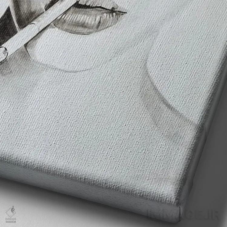 تابلو دکوراتیو عینک آفتابی صورتی من سیاه شد اثر گیل لبلو - نمای نزدیک بافت بوم