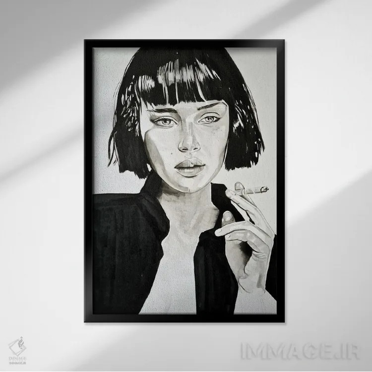 تابلو دکوراتیو هماهنگ با میل آرامشت اثر گیل لبلو - نمای قابدار مشکی