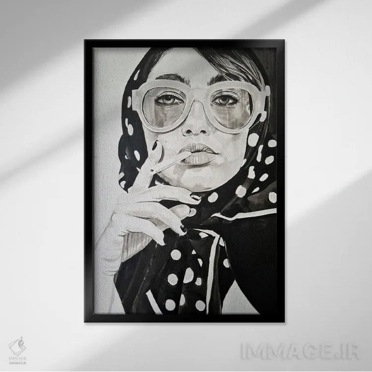 تابلو دکوراتیو باران دوباره می آید اثر گیل لبلو - نمای قابدار مشکی