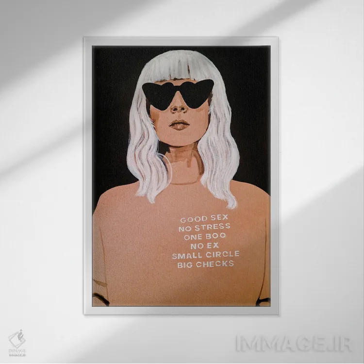 تابلو دکوراتیو یک بو اثر گیل لبلو - نمای قابدار سفید