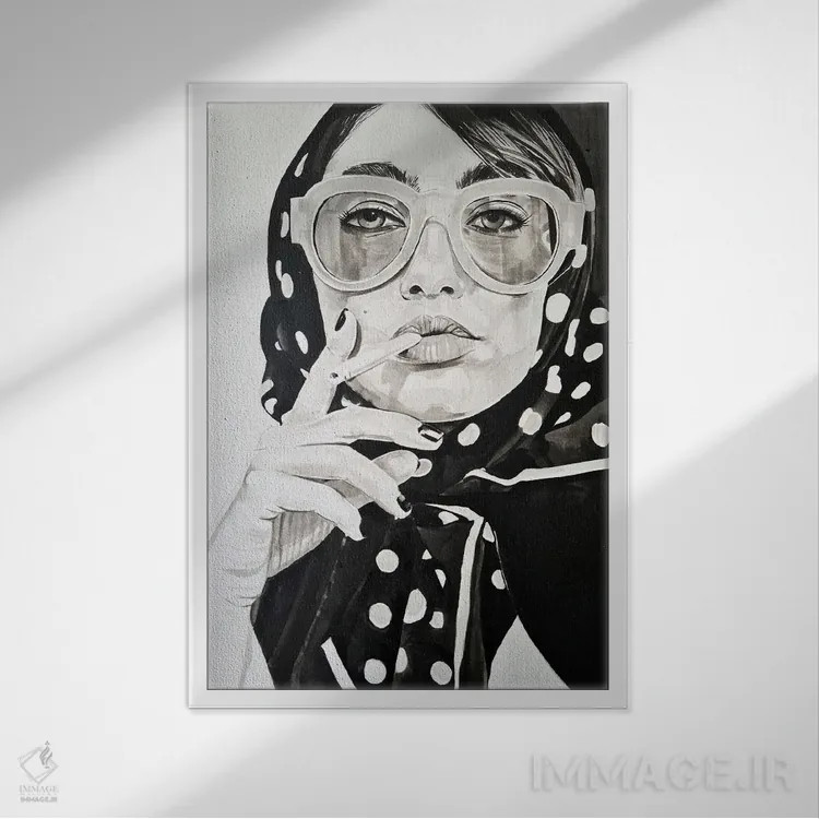 تابلو دکوراتیو باران دوباره می آید اثر گیل لبلو - نمای قابدار سفید