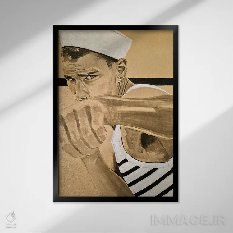 تابلو دکوراتیو بم اثر گیل لبلو - نمای قابدار مشکی