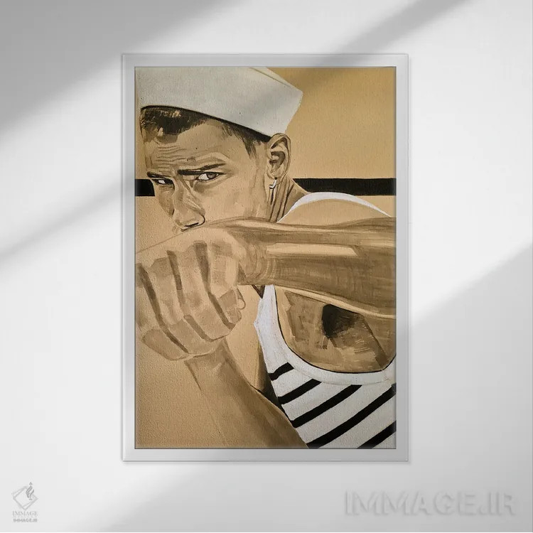 تابلو دکوراتیو بم اثر گیل لبلو - نمای قابدار سفید