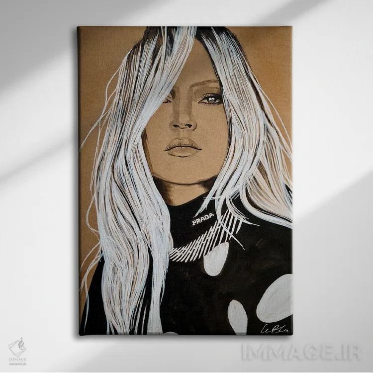 تابلو دکوراتیو فقط اجازه بده تو را تحسین کنم اثر گیل لبلو - نمای روبهرو روی دیوار