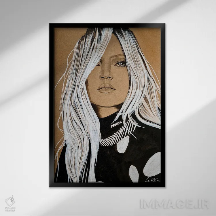 تابلو دکوراتیو فقط اجازه بده تو را تحسین کنم اثر گیل لبلو - نمای قابدار مشکی