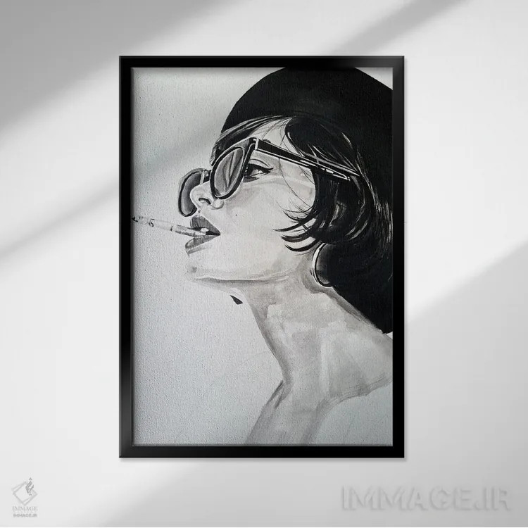 تابلو دکوراتیو به من بگو چه لازم است اثر گیل لبلو - نمای قابدار مشکی