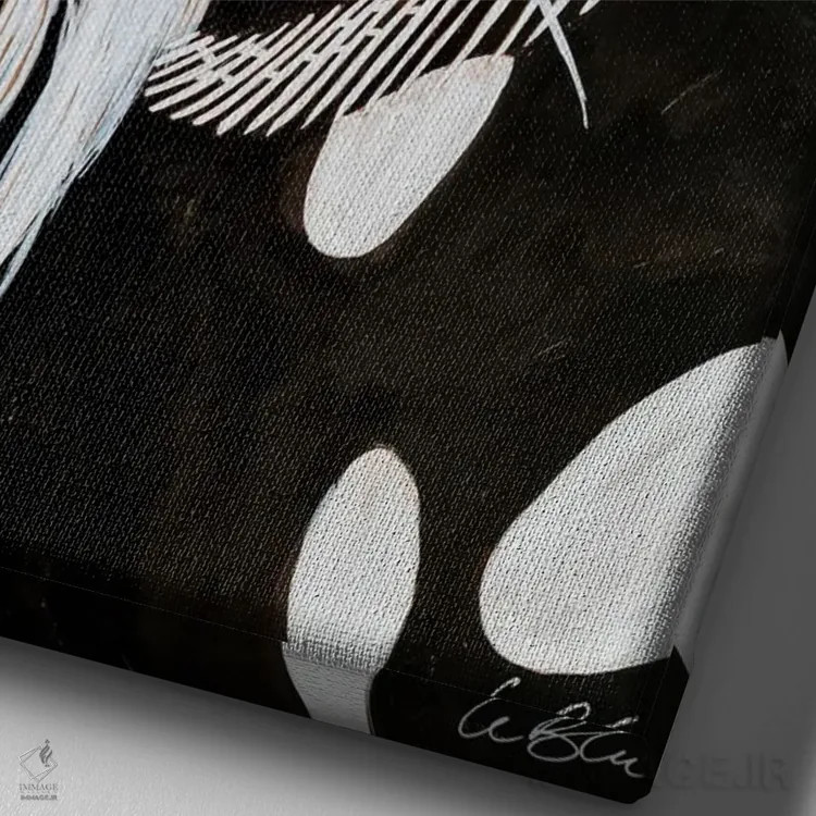 تابلو دکوراتیو فقط اجازه بده تو را تحسین کنم اثر گیل لبلو - نمای نزدیک بافت بوم