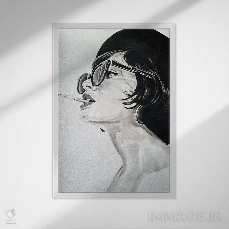 تابلو دکوراتیو به من بگو چه لازم است اثر گیل لبلو - نمای قابدار سفید